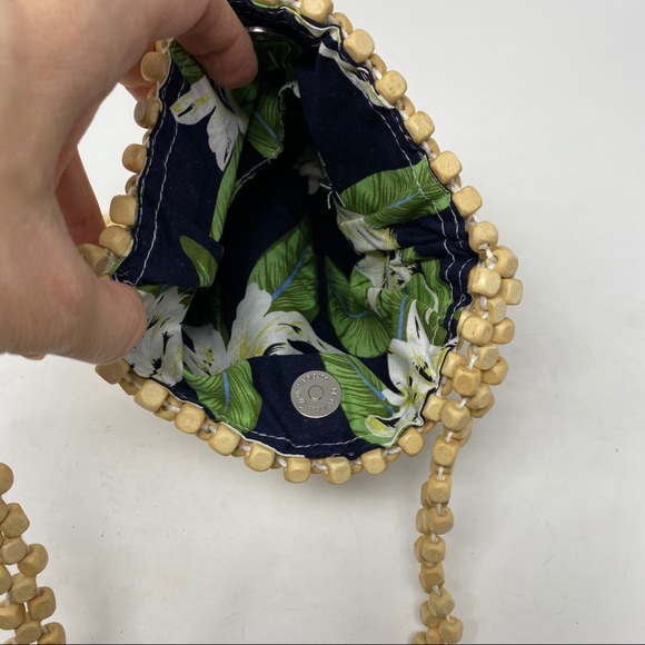 Anthropologie wooden beaded crossbody bag - Picture 3 of 3